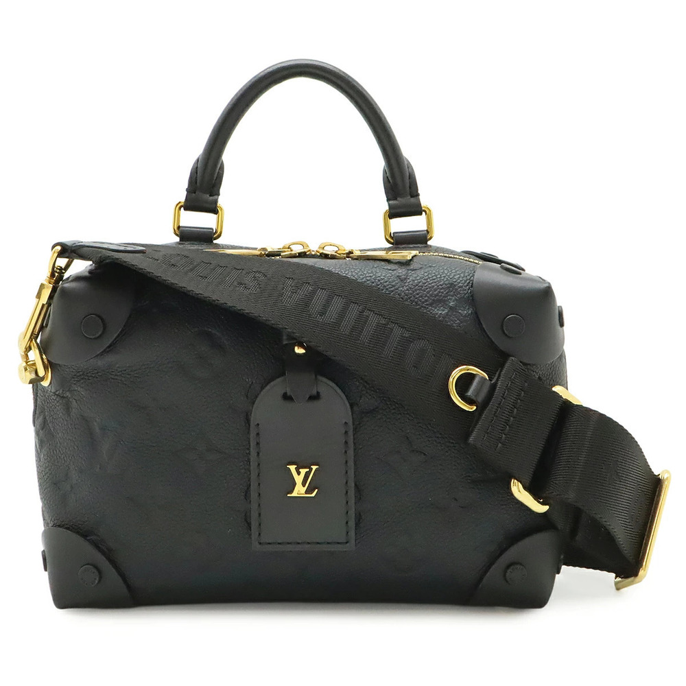 LOUIS VUITTON Monogram Empreinte Malle Souple 2way Shoulder Bag Noir Black Chain